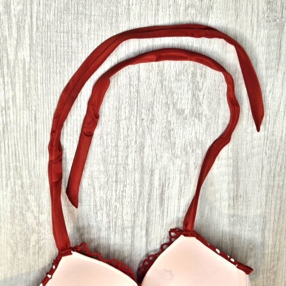 Shade & Shore Laser Cut-Out Padded Push-Up Burnt Orange Bikini Bra Top Size 36B - Picture 7 of 12